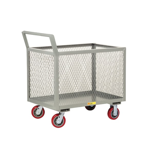 Box Truck with Ergonomic Handle, Expanded Metal, 30"X48" Deck Size